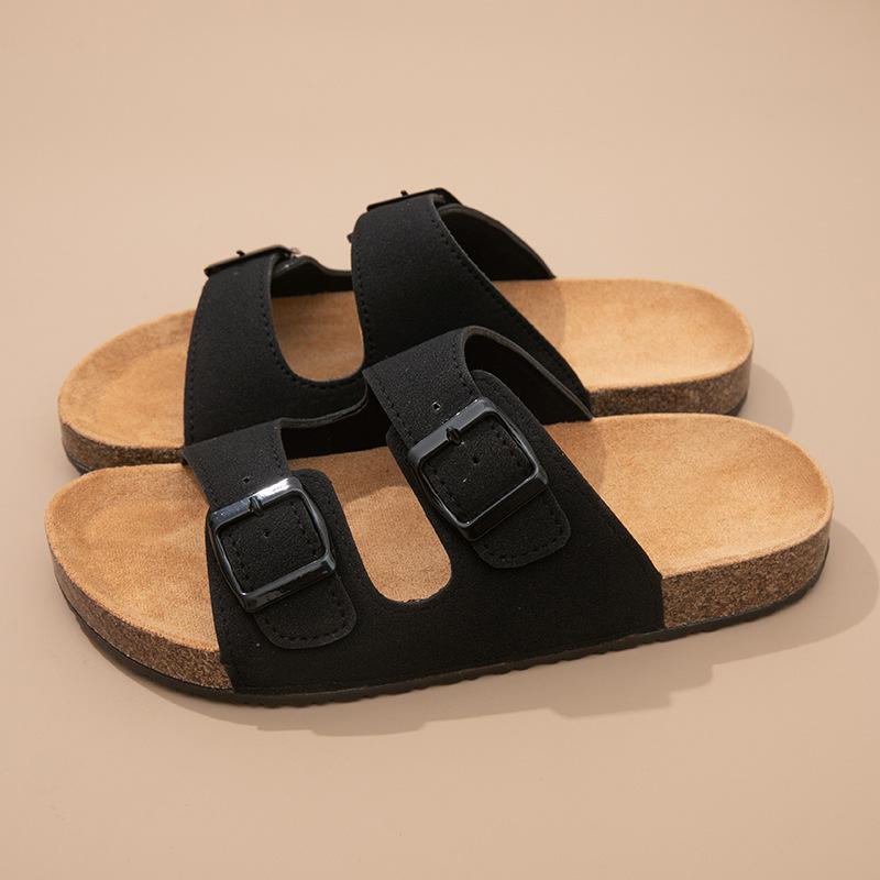 Fashion Buckle Women's Cork Sandals Casual Beach Women's Slippers Summer Women's Shoes