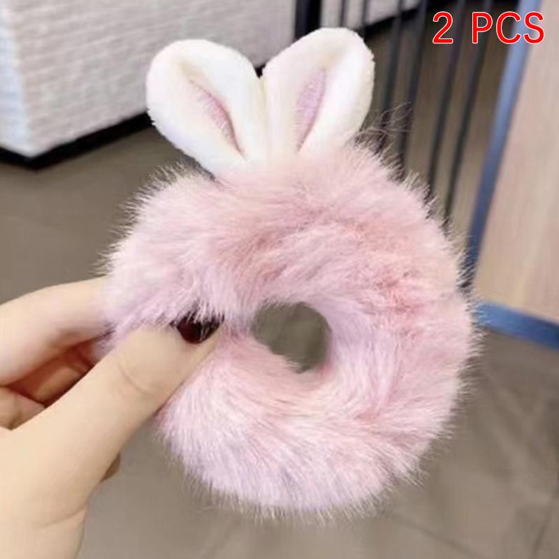 

2 шт. милые сладкие кроличьи ушки веревка для волос для женщин девочек конфетные цвета резинки эластичные резинки хвост аксессуары для волос
