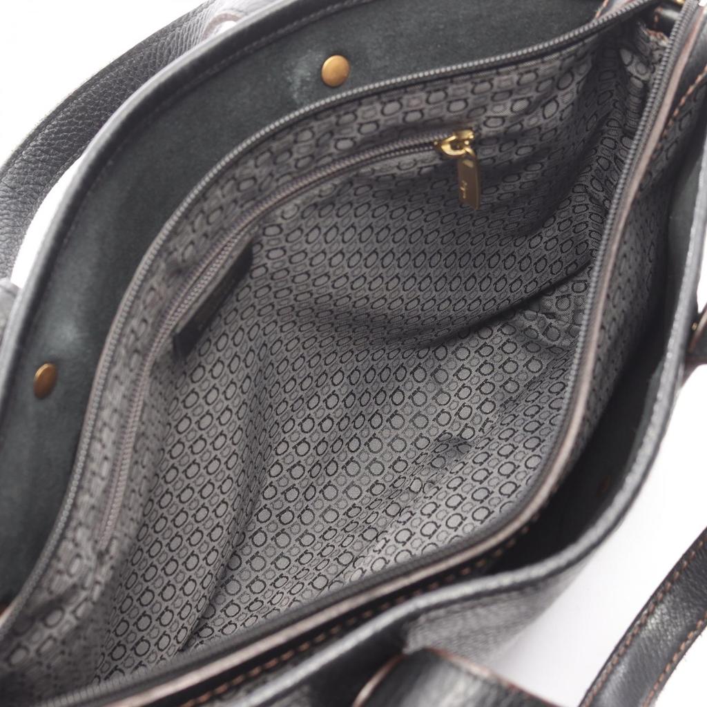 Used Salvatore Ferragamo Gancini Handbag 21 6823 leather Brown Used Women