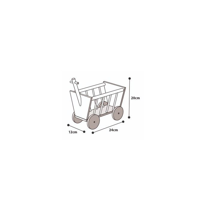 Mangeoire charrette a foin 20 x 24 cm pour rongeurs