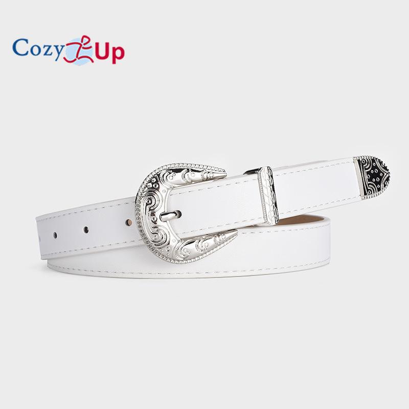 Curea Decorativă din Argint Sculptat pentru Blugi, Curea Retro Femei