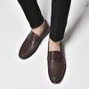 Fashion Classic Male Comfortable Loafers Casual Shoes Slip-On Walking Shoes Hollow Out Luxury Business Flats Genuine Leather Mens Shoes