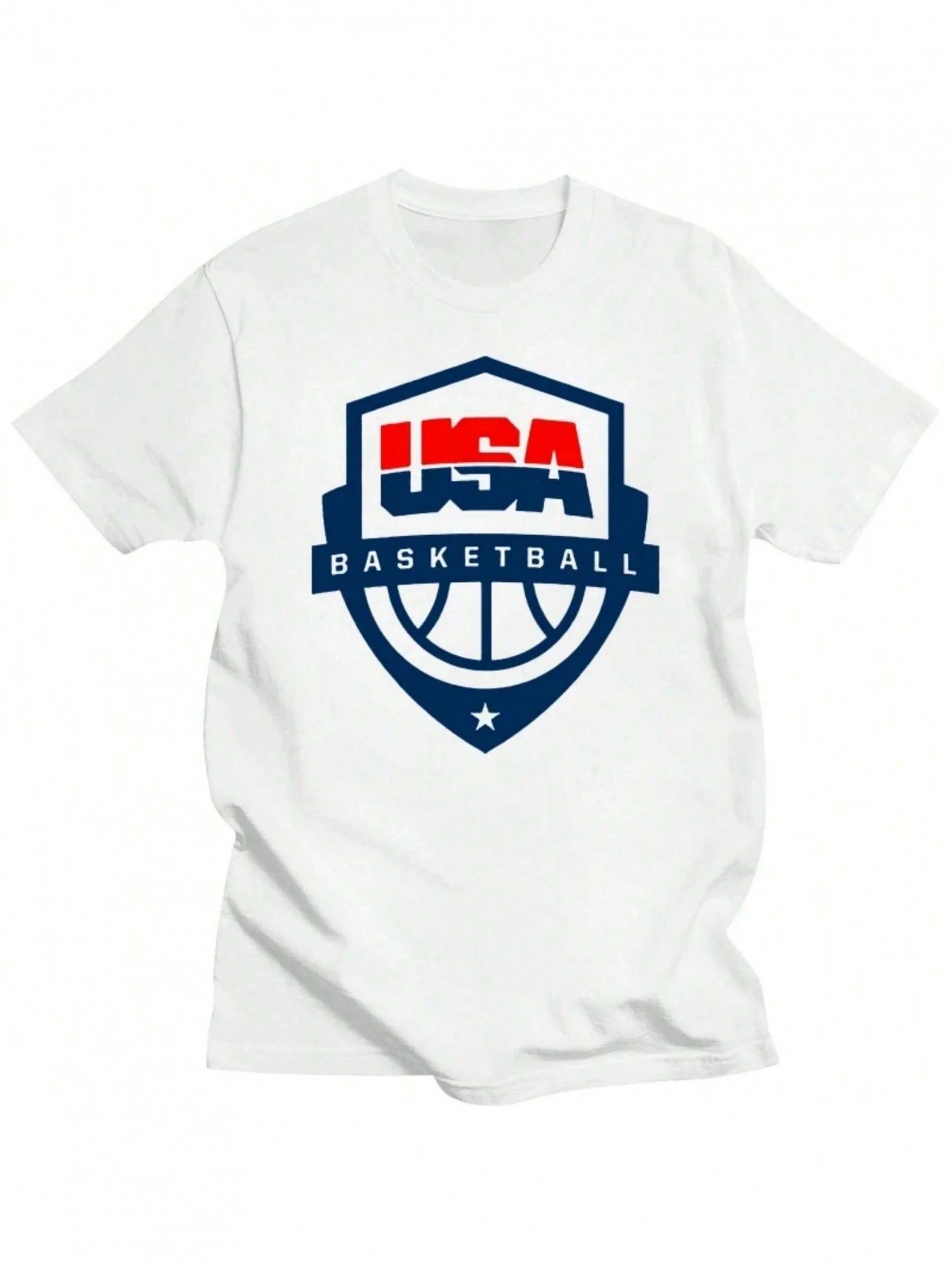 

USA Basketball Team Logo TShirt Unisex Women Unisex Sport Graphic Tee Casual Streetwear Top Summer cotton casual sportswear S