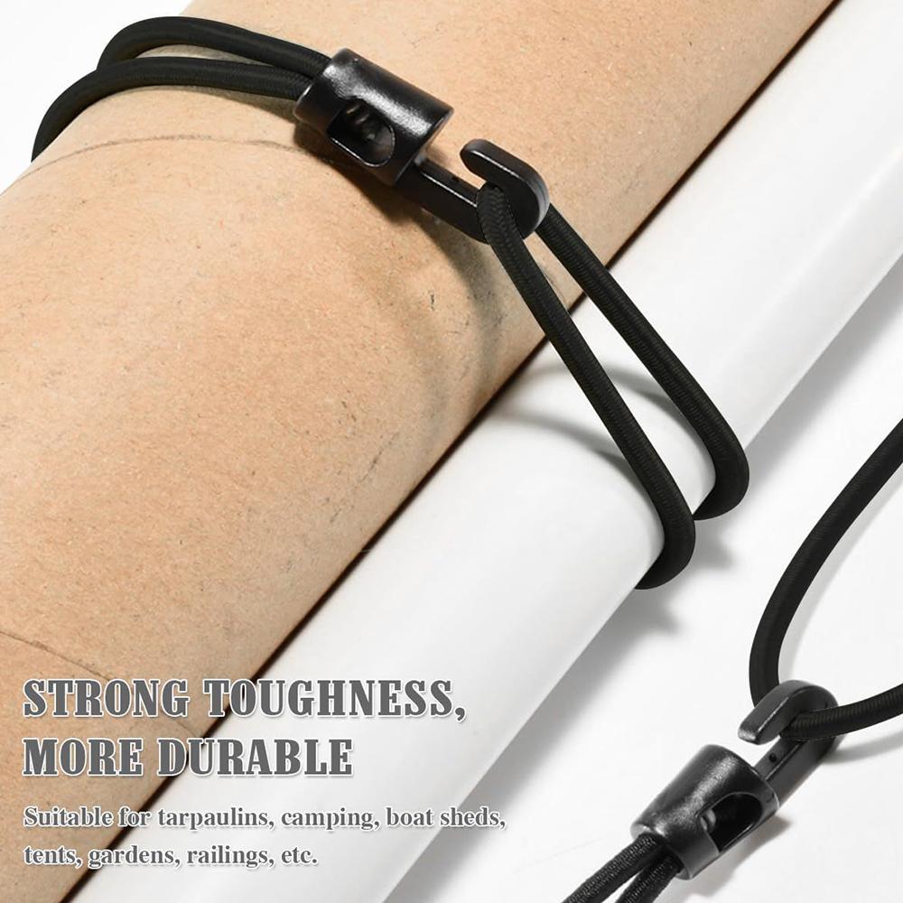 20pcs 25 cm Bungee Cord with Hooks for Tarpaulins, Tents, Nets, Camping
