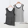 Striped Sleeveless Women's U-Neck Tank Top - Wide Shoulder Modal Camisole 2026 Summer Edition