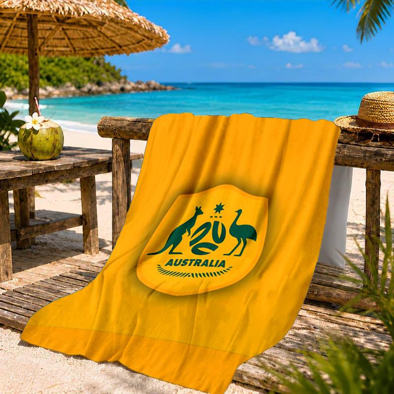 Australia Herb godło Ręcznik plażowy, Szybkoschnący, Łatwy w pielęgnacji, Odpowiedni zarówno do fitnessu, jak i na wakacje na plaży, Niezbędny sportowy