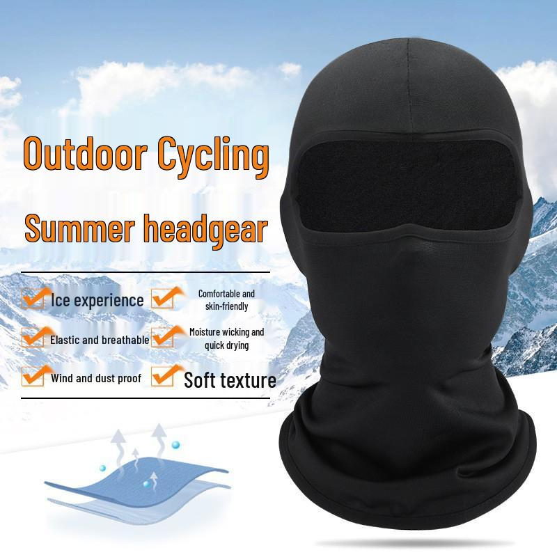 Ice Silk Sun Protection Headgear: Breathable Neck & Face Mask for Summer Cycling & Outdoor Activities