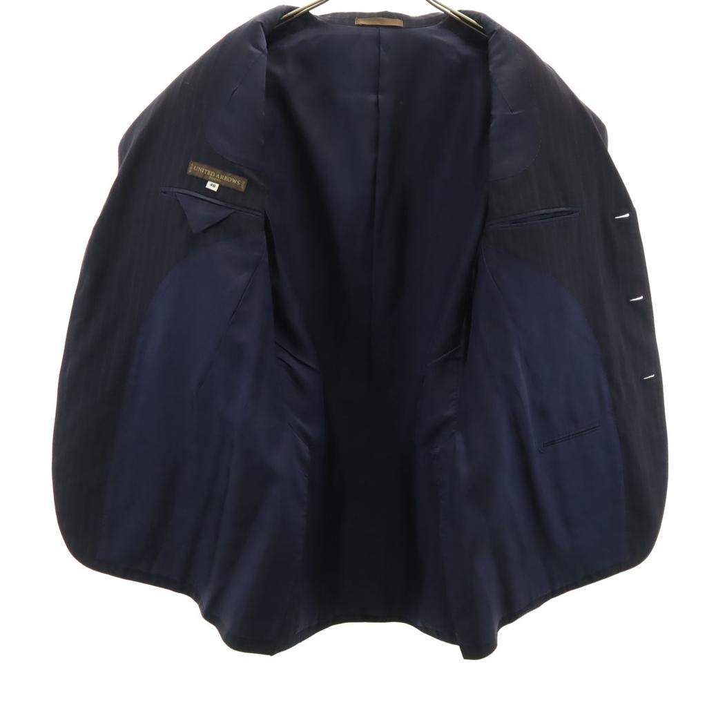 UNITED ARROWS made in Japan Striped Pattern tailored jacket 48 Navy Men's Used