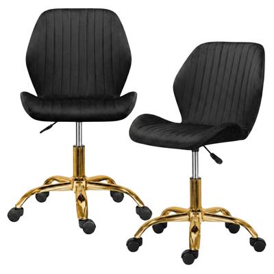 Gabriel Office Chair Black Gold Leg