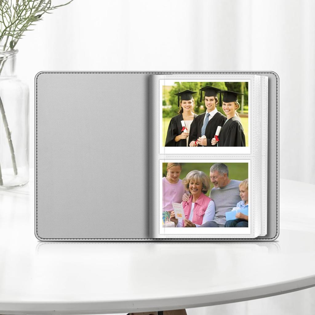 Fintie Wallet Photo Album for Fujifilm Instax Wide Polaroid Pockets Polaroid POP Originals 600 Inch Film 300, OneStep, 2-64 (Snap Fastener), Camera,