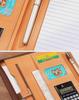 A4 Leather Manager Portfolio with Calculator - Portable, Multifunctional Zipper Folder for Customer Meetings and Room Transactions