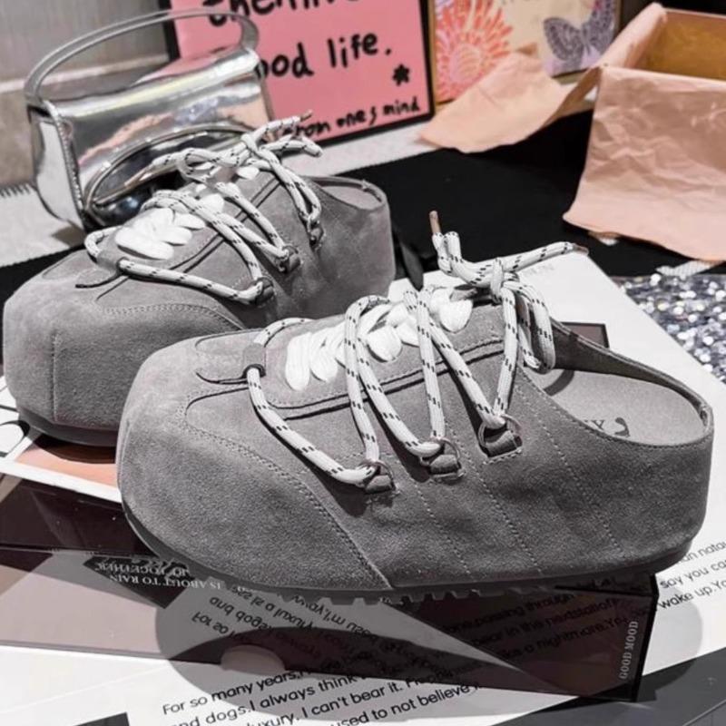 Big Head Bread Women's New Inner Height Increase Muffin Lazy Wearing Bag Head and Half Slippers