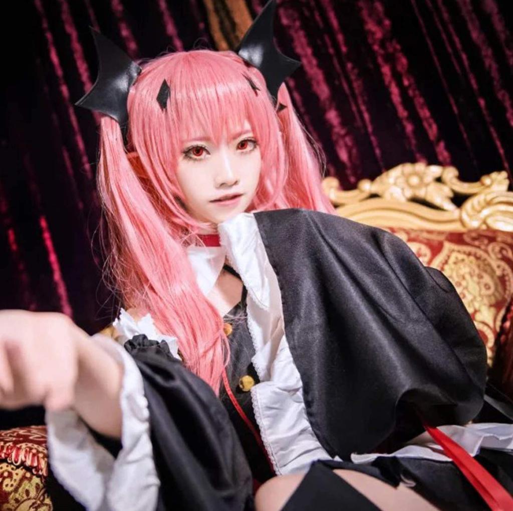 Lady Lazy Dracula Little Devil Cosplay Devil Gothic Lolita Maid Succubus Black (M)