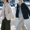 Long Sleeve Woman Vintage Outerwear Button Cardigan Coat Cropped Jacket Women  Spring Autumn