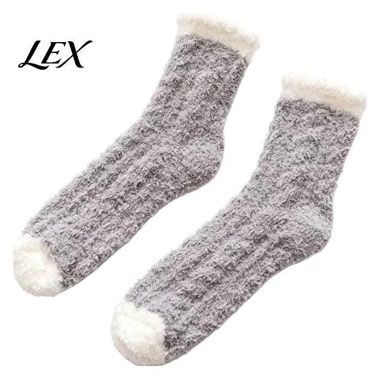 Warm Winter Gift for Women Thickened Plush Socks Women, Soft Coral Fleece Slipper with Bedtime Towel Bottom Cushioning, Thermal Floor Autumn