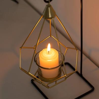حامل شمعة نذري هندسي متأرجح بحرية فانوس معلق حديث مزخرف قطعة مركزية للطاولة