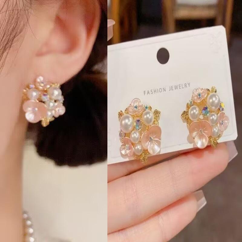 925 Silver Needle Geometric Pearl Earrings For Women Fashion Earrings Flowing Tassel Earrings Elegant Jewelry