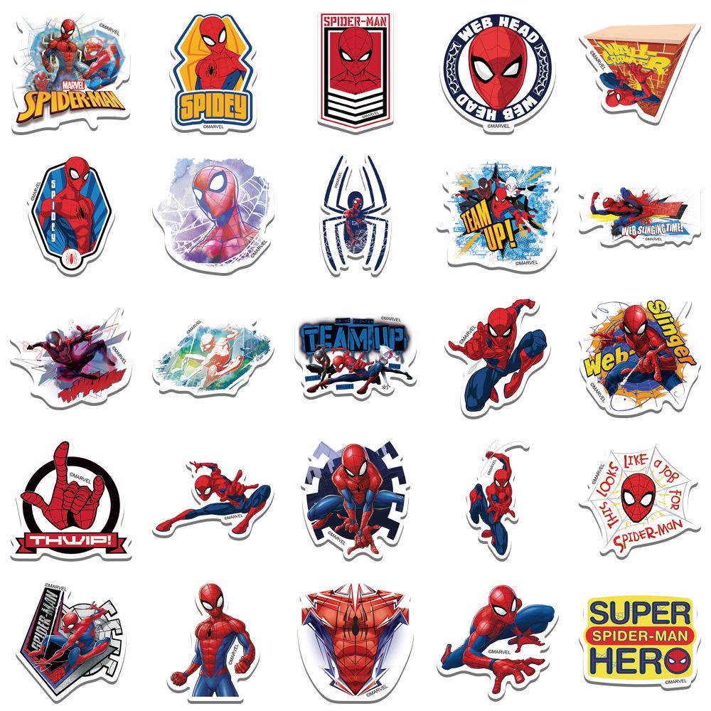 50 Autocolante Amuzant Personajul Spider-Man, Impermeabile, Autoadezive, pentru Jurnale & Scrapbooking