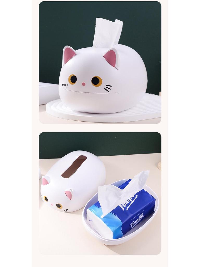 Multifunctional Kitten Tissue and Toothpick Holder: Cute, Minimalist Storage for Living Room Coffee Table