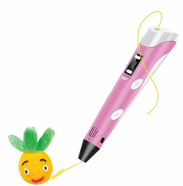 3D pen for kids creative printer fun PE12 pink refill