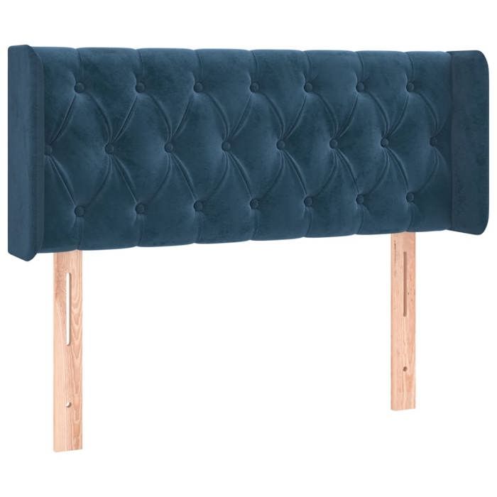 VidaXL Tête de Lit à LED Meuble de Chambre à Coucher Accessoire de Lit Simple Tête de Cadre de Lit Intérieur Bleu Foncé 3123618