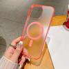 Frosted Magnetic Wireless Charging Phone Case for iPhone 16 Pro Max 16 Plus 16 iPhone 15 14 13 12 11 XR Translucent Colored Frame Shockproof Cover