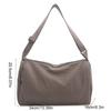 Large Capacity Simple Crossbody Bag Solid Color Canvas Pillow Bag Versatile Shoulder Bag  Women