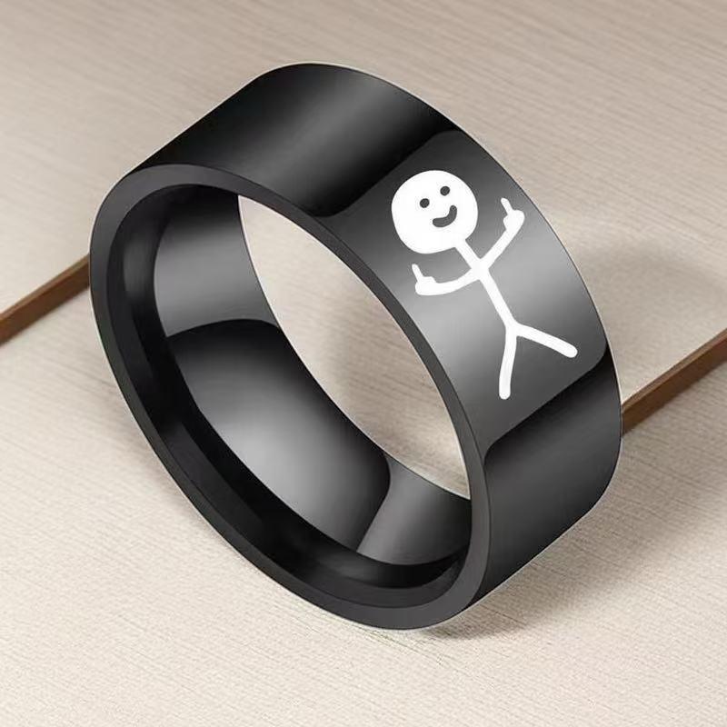 High-End Stainless Steel Titanium Couple Rings - No Fade, Plain Design