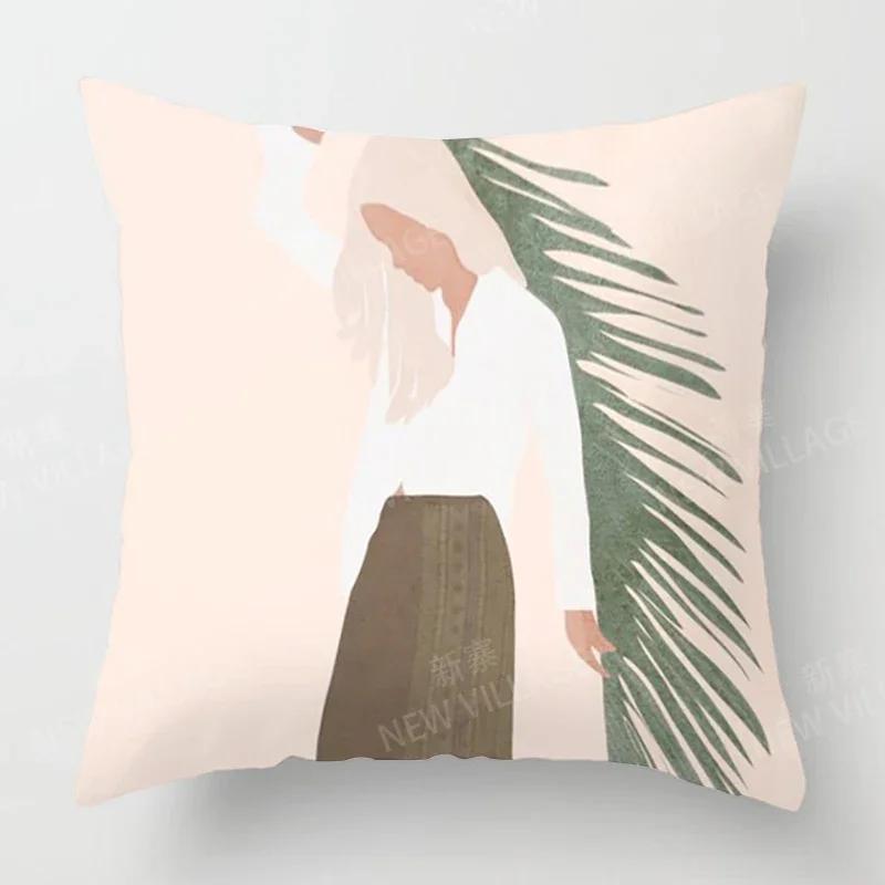 Nordic Fall Home Decor Autumn  Throw Pillow Cover Sofa Cushion Cover Velvet Modern