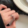925 Silver Heart Red Zircon Rings for Women Wedding Luxury Jewelry Accessories Engagement Ring Y2k Gothic Lolita Style