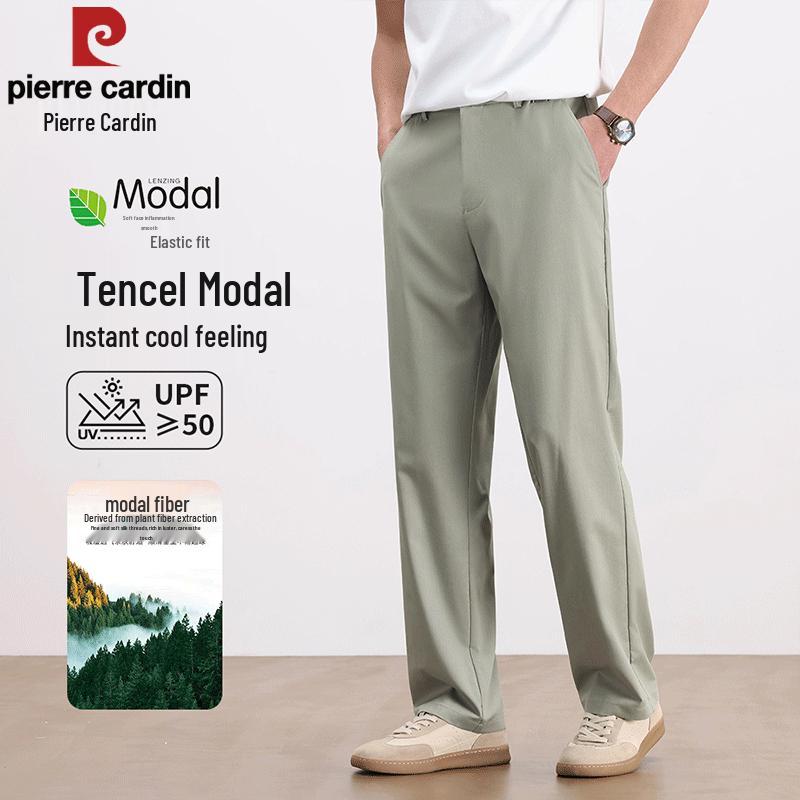 

Pierre Cardin Men s Tencel Lyocell Wrinkle-Resistant Cooling Straight-Leg Casual Pants L