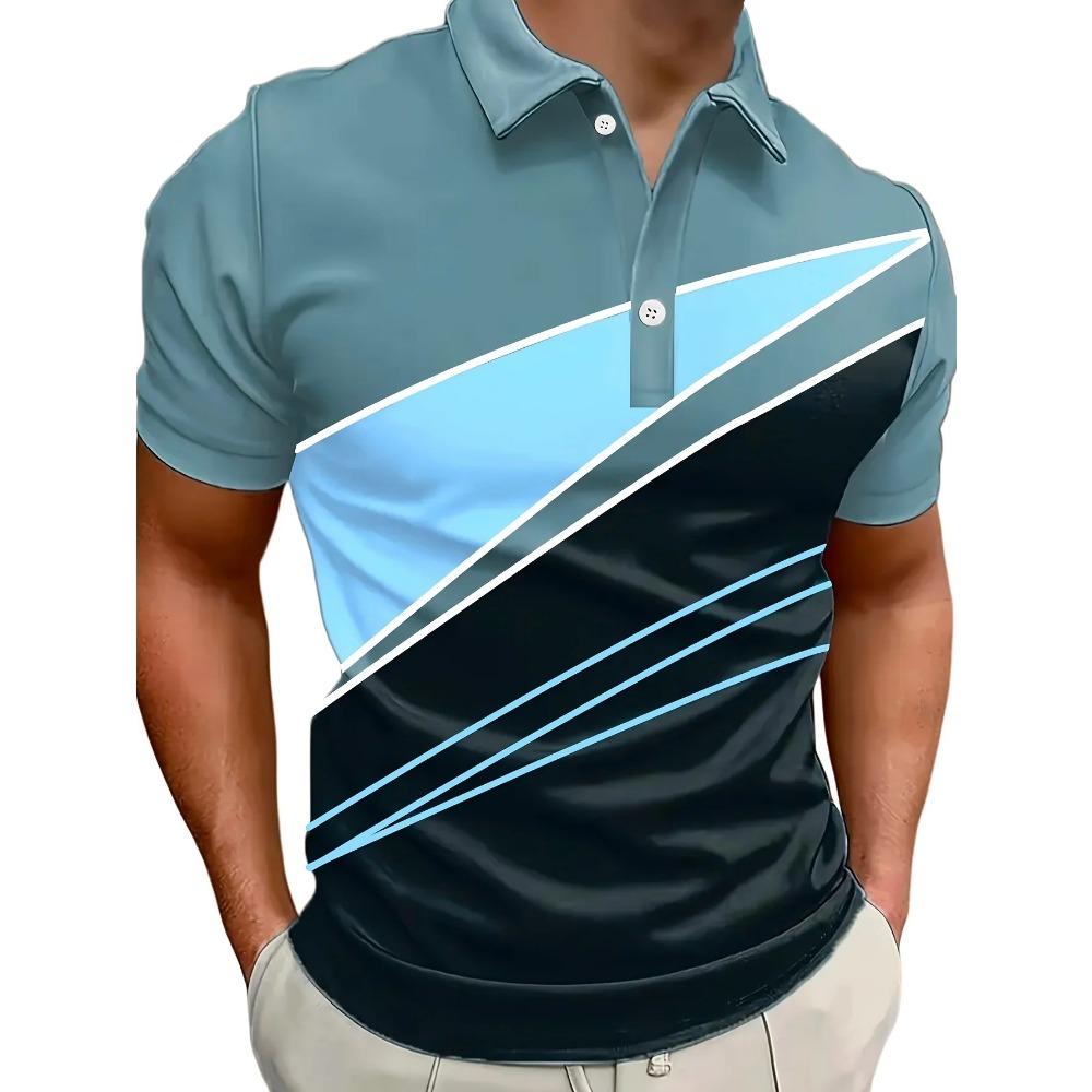 The New Men's POLO Shirt for Summer 2025 Is Breathable Lightweight Casual and Fashionable with 3D Printing