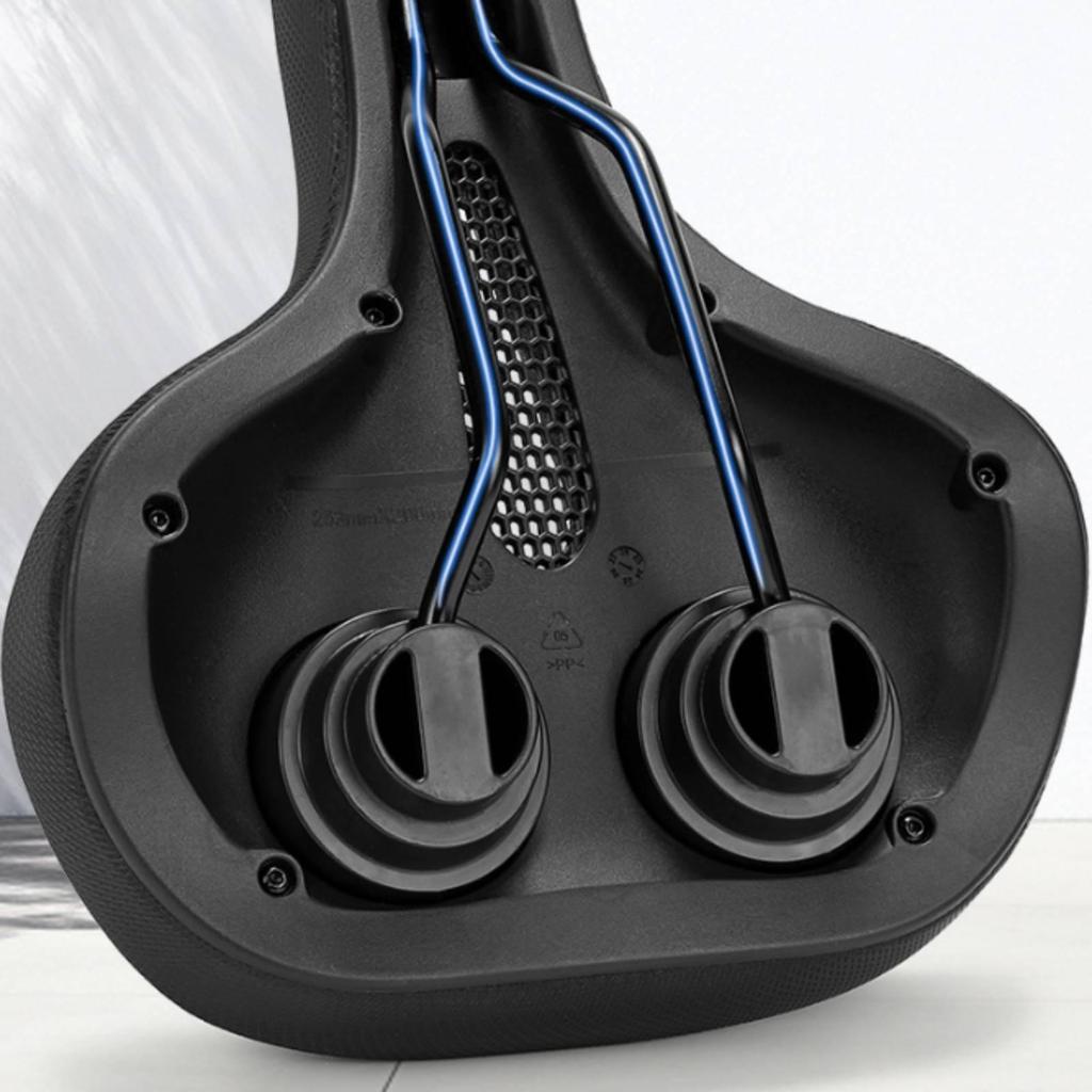 Black Cycle Saddle Textured Padded Bike Comfortable Fit Seat