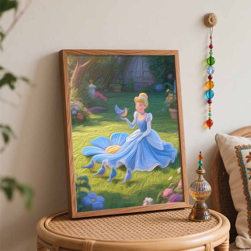 Disney Cinderella Digital Oil Painting Art Painting Handmade Diy Home Decorations