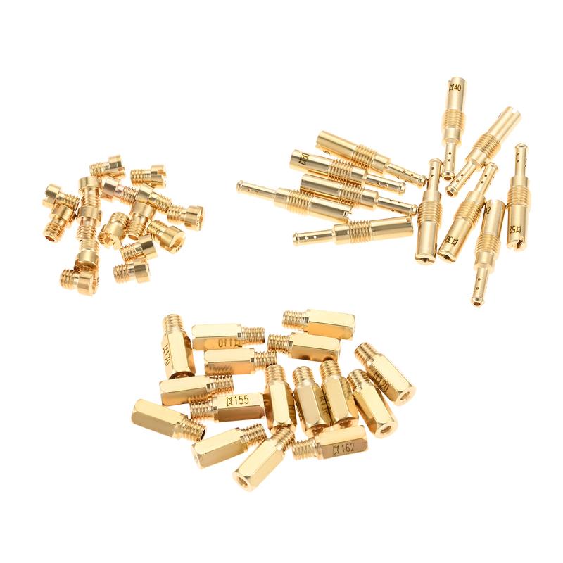 43Pcs 99101-357 Carburetor Jet Kit Include 16 Small Round Main Jet+16Hex Main Jet+11Pilot Slow Jet for Nibbi Keihin Carb Jet Set