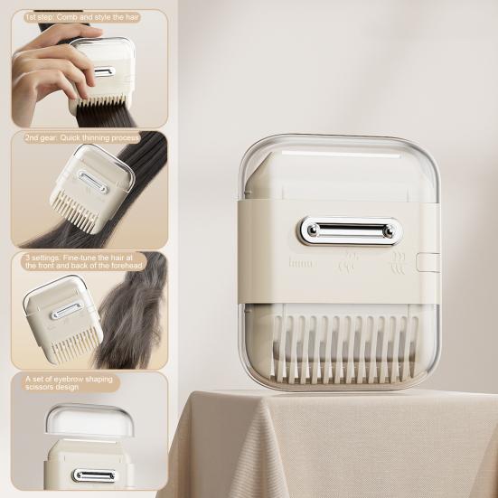 Multifunktionaler Haarschneider Kamm 3 Stufen Verstellbar 2-in-1 Haarschneider Kamm Tragbar Reise Doppelseitig Pony Augenbrauen Trimmer Kamm