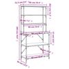 Baker s Shelf with 6 Shelves Smoked Oak Finish 90 x 40 x 180 cm Engineered Wood