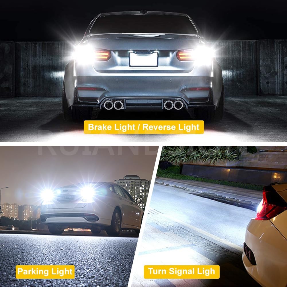 Ruiandsion 2pcs 1156 BA15S LED Light Bulbs Super Bright 5050 Chips 27SMD DC 6V LED Bulb for Reverse Turn signal Light,White