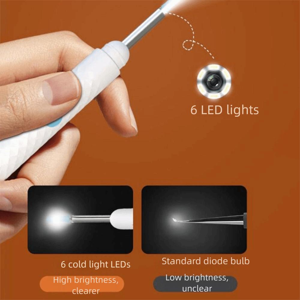 Ultra Thin 4.2mm Visual Endoscope Camera 1080P Visual Wireless Otoscope  Ear Hair Inspection