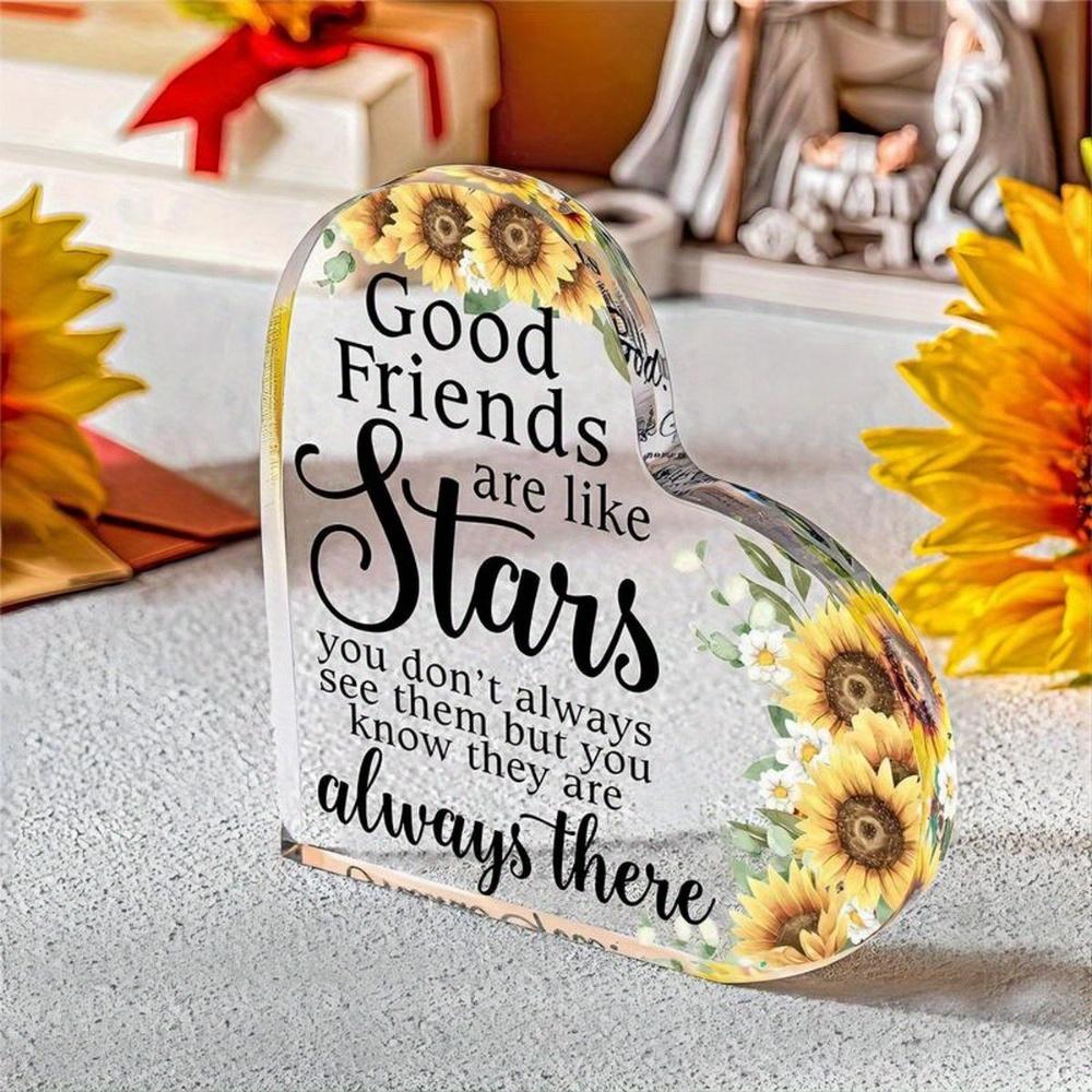 Sunflower Friendship Heart - Long Distance Bestie Gift for Special Occasions