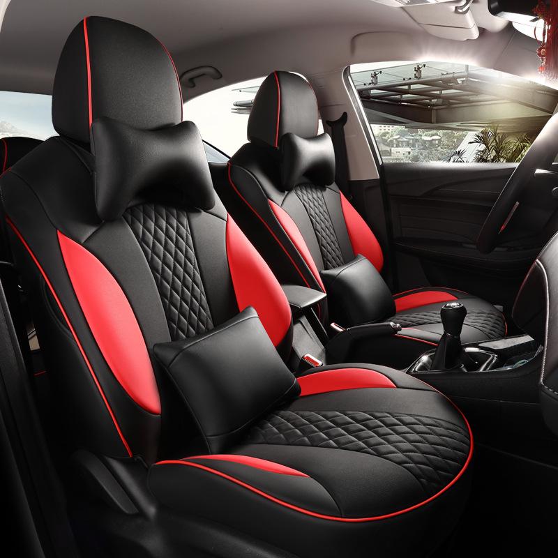 CKJ Custom Full-Wrap Leather Seat Covers for Roewe I5 - All-Season Sports Cushions