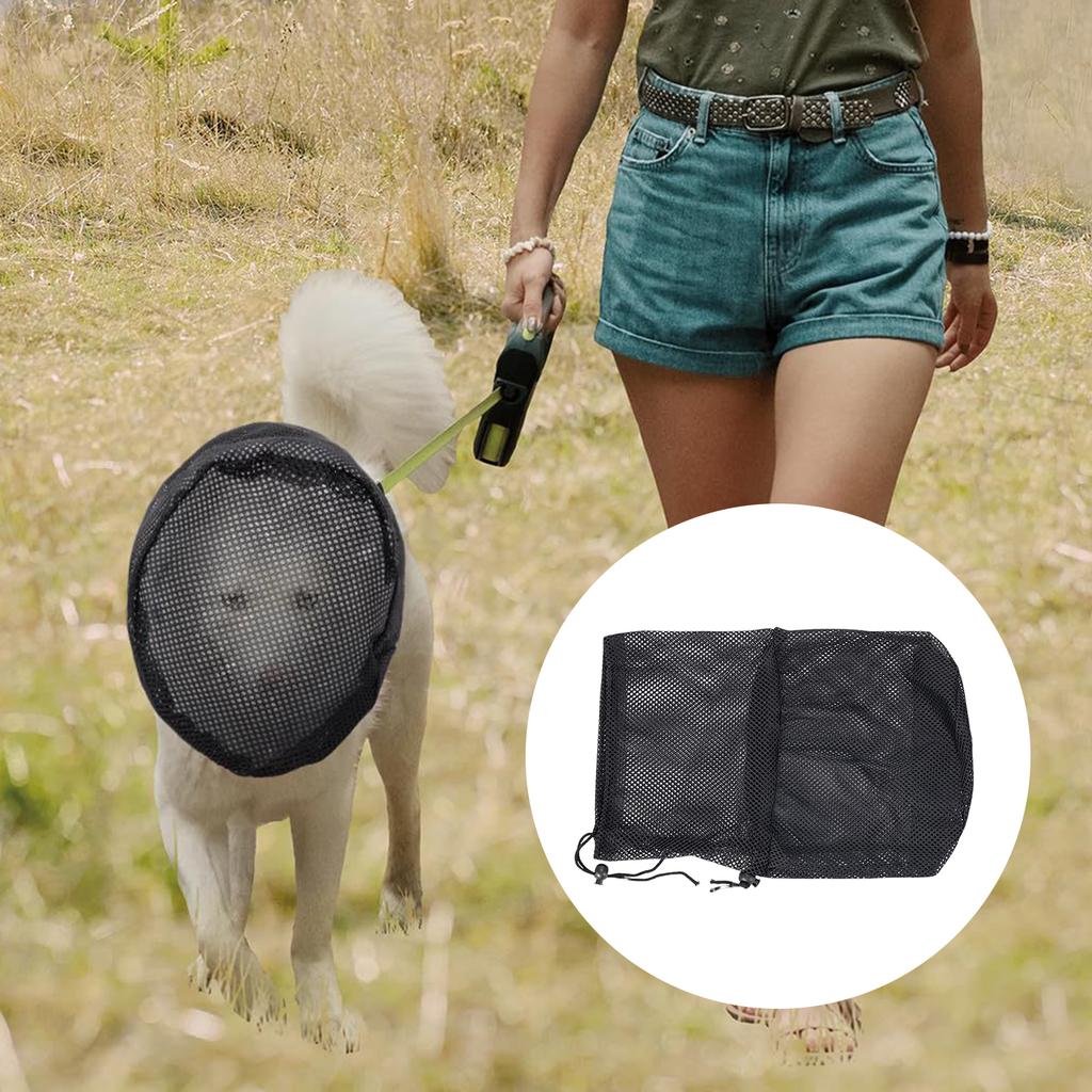 Breathable Dog Protective Gear Mesh Face Mask Block Grass Thorn In Eye Ear For Various Breeds Outdoor Safety