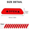 12pcs Reflective Car Door Sticker Safety Opening Warning Reflector Tape Decal Auto Car Accessories Exterior Interior Reflector