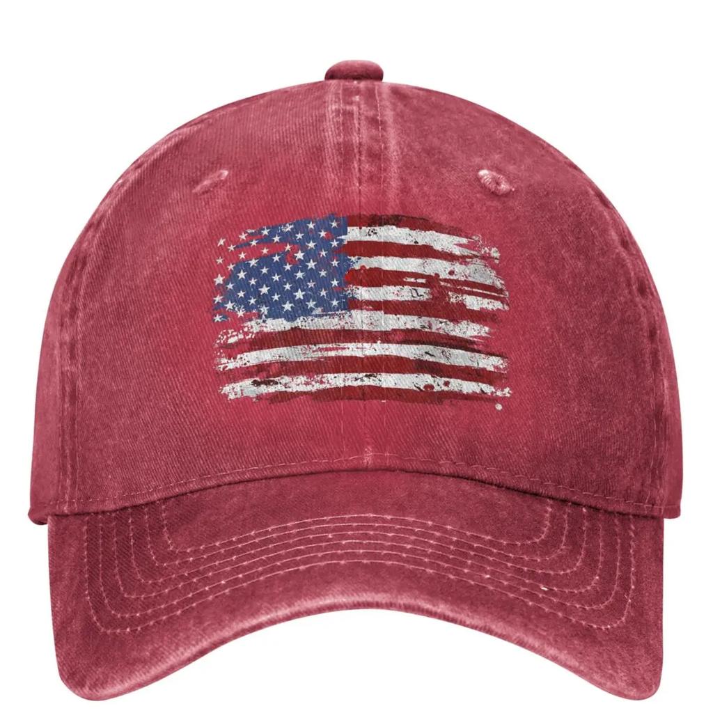 American Flag USA United States Of America US 4th Of July Baseball Cap Gym y2k Retro Hip Hop Hats Unisex Women Vintage Snapback Cap