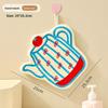 Coral Fleece Hand Towel Kitchen Bathroom Lantern Handkerchief Hangable