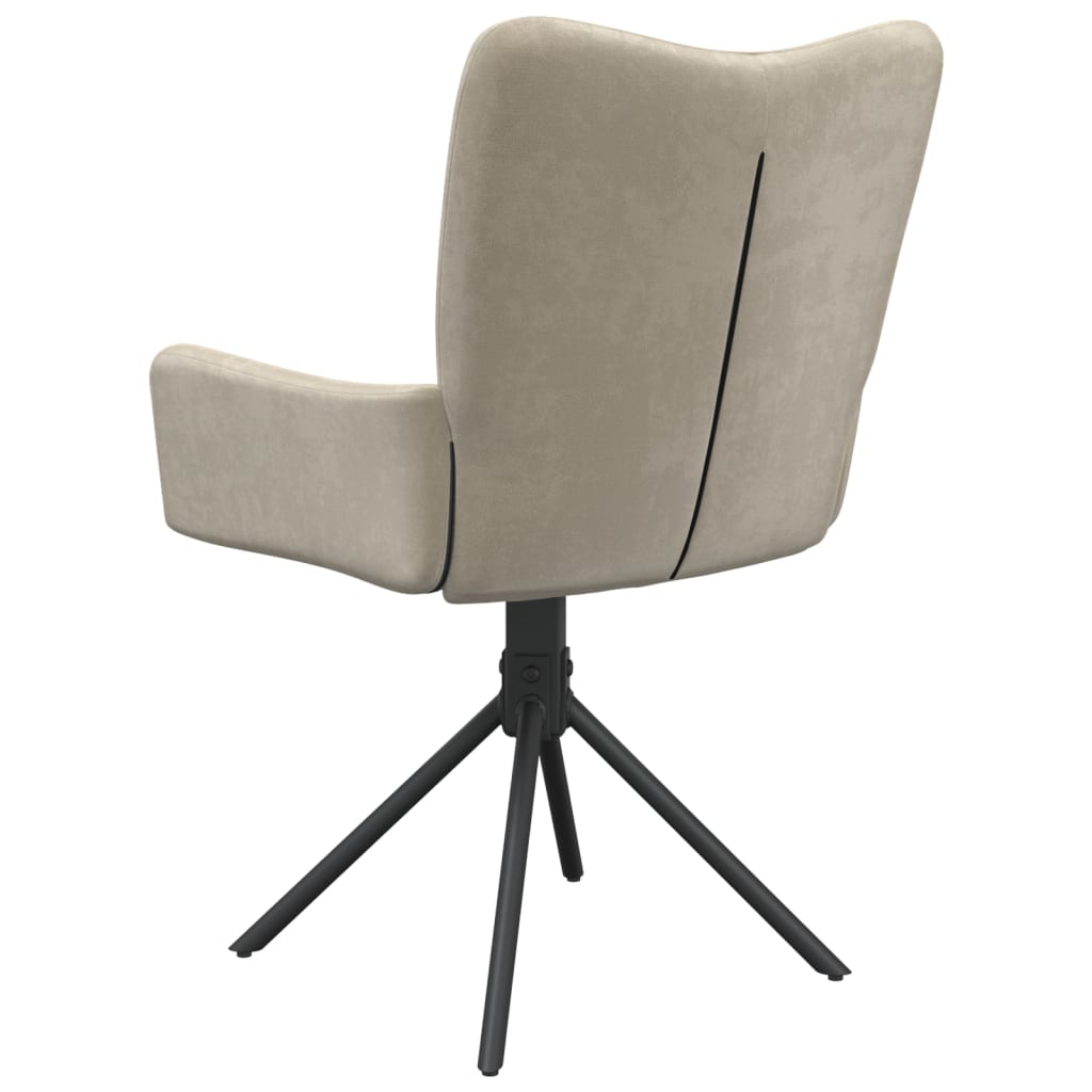 Dining Chairs 2 Pcs Swivel Light Grey Velvet