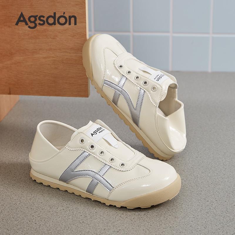 Augustus Dengde training shoes women's 2025 new summer one-pedal casual Forrest Gump shoes are not tired of sports little white shoes