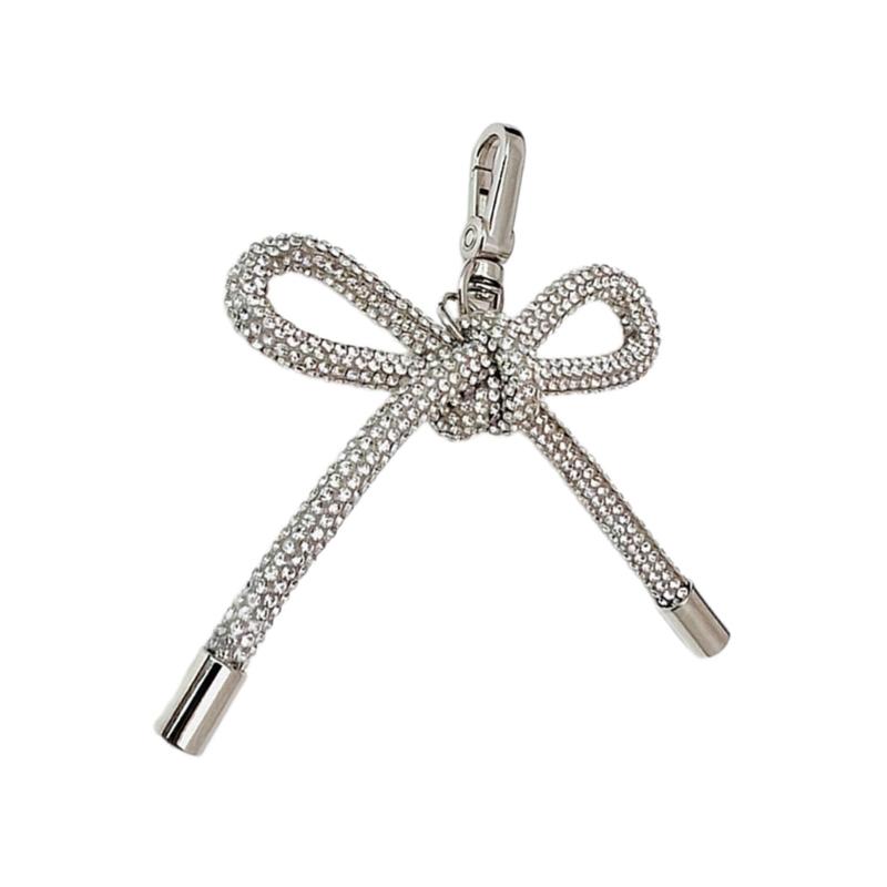 Elegant Rhineston Bowknot Keychain Charm Pendant Stylish Bowknot Backpack Pendant, Handmade Jewelry Gift for Women