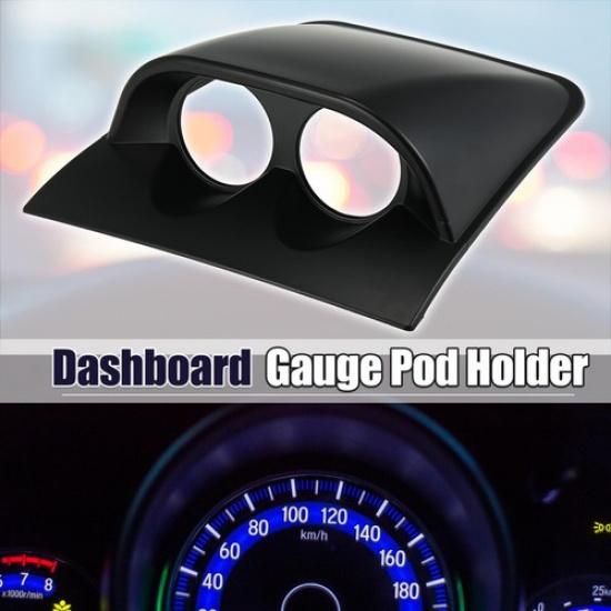 52 мм 2  Двойной 2-отверстия Держатель-кожух для приборов на приборную панель Черный Крепежный кронштейн для автомобильных датчиков