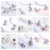 Pink Series Heart Angel Perfume Bottle Charm Beads Fit Originalcopper Bracelet Charm Pendants Diy Jewelry Gift For Woman
